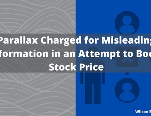 Parallax Charged for Misleading Information in an Attempt to Boost Stock Price
