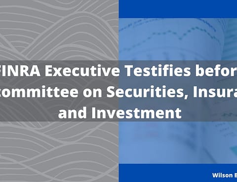 FINRA Executive Testifies before Subcommittee